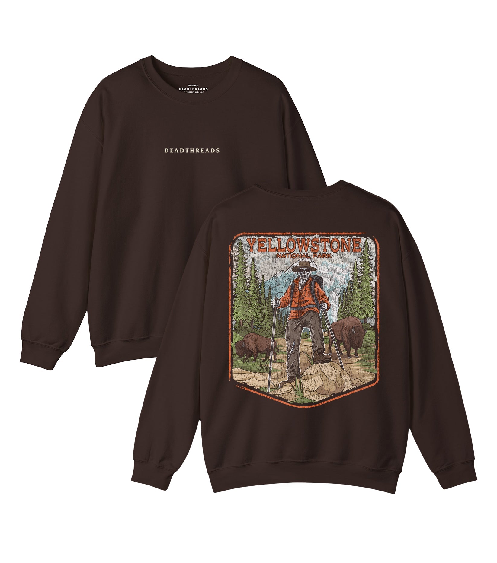YELLOWSTONE NATIONAL PARK (MALE) - “DT ESSENTIAL" CREWNECK SWEATSHIRT – Sweatshirt – Dead Threads Apparel