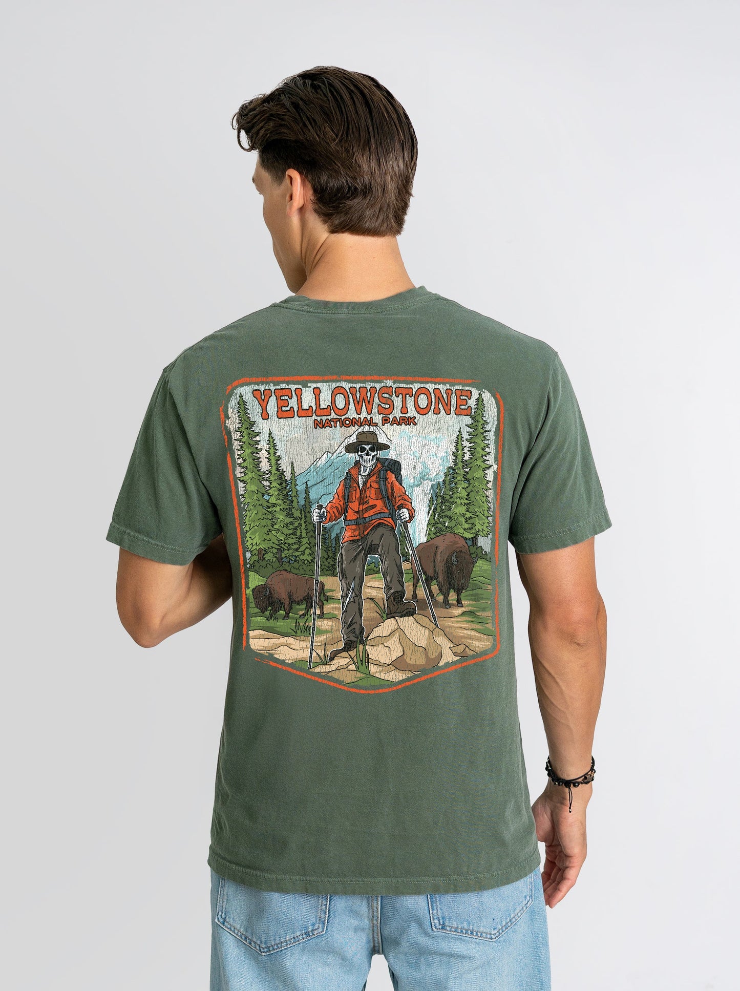 YELLOWSTONE NATIONAL PARK (MALE) - “DT ESSENTIAL" PREMIUM T - SHIRT – T-Shirt – Dead Threads Apparel