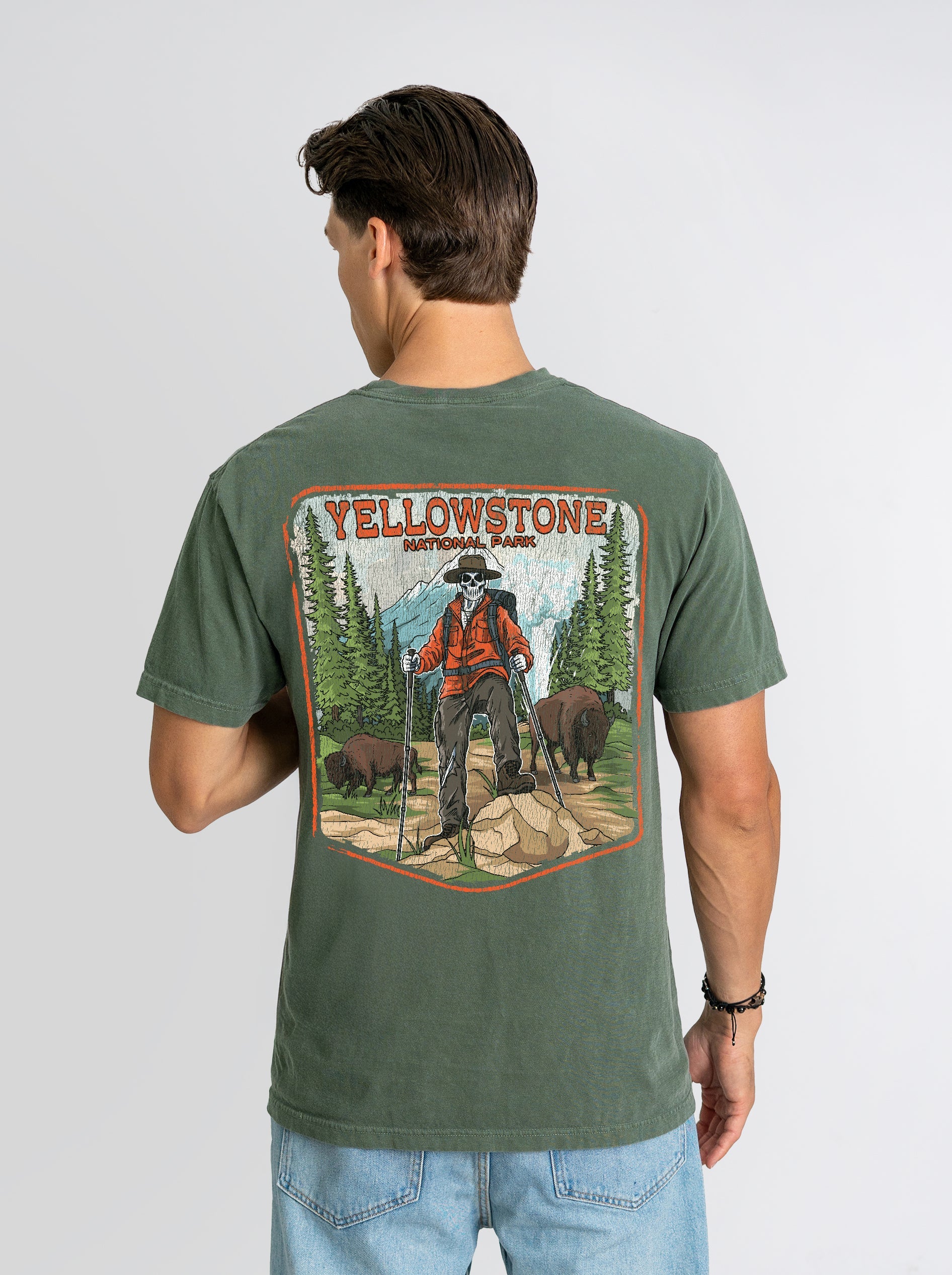 YELLOWSTONE NATIONAL PARK (MALE) - “DT ESSENTIAL" PREMIUM T - SHIRT – T-Shirt – Dead Threads Apparel