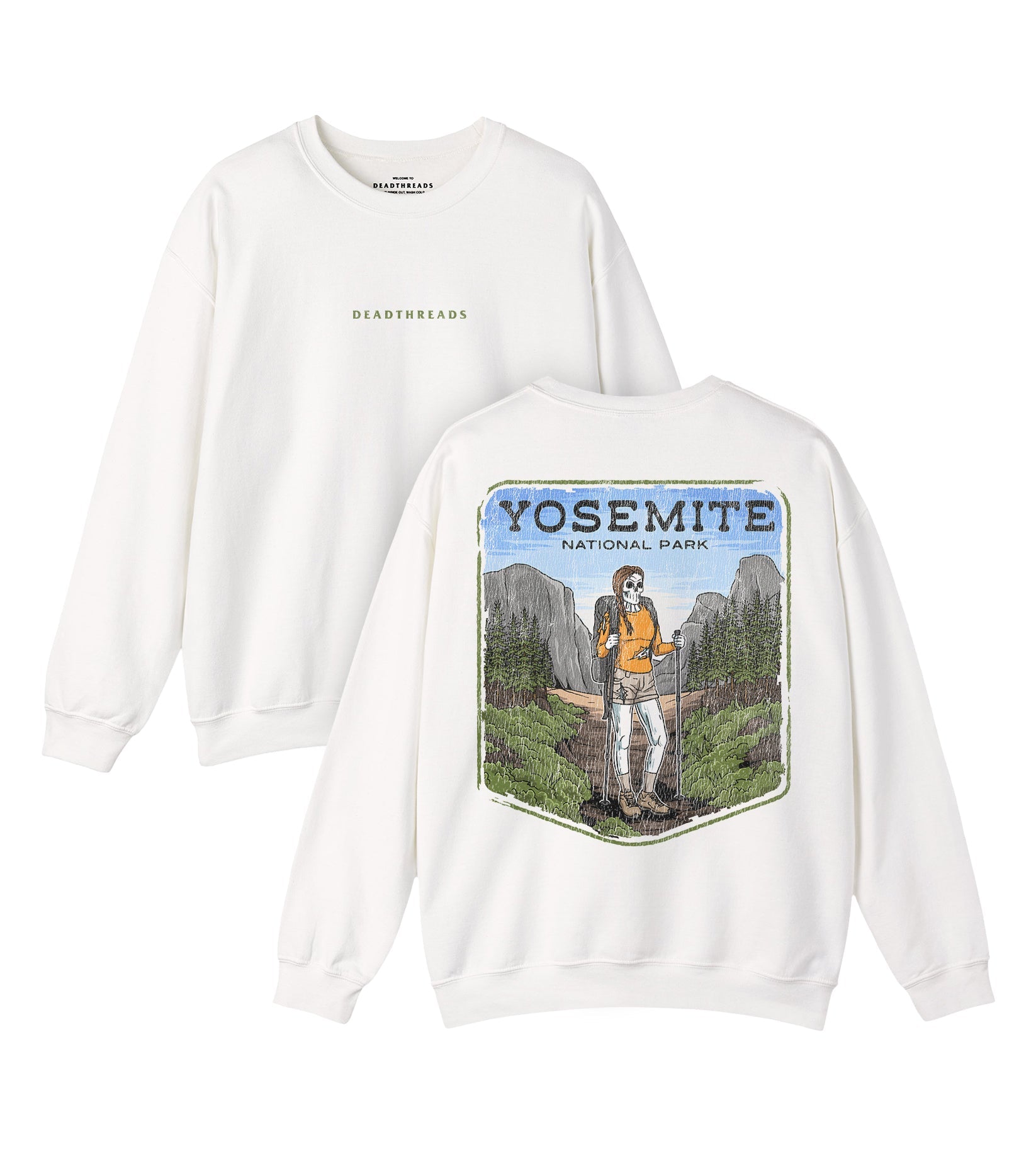 YOSEMITE NATIONAL PARK (FEMALE) - “DT ESSENTIAL" CREWNECK SWEATSHIRT – Sweatshirt – Dead Threads Apparel