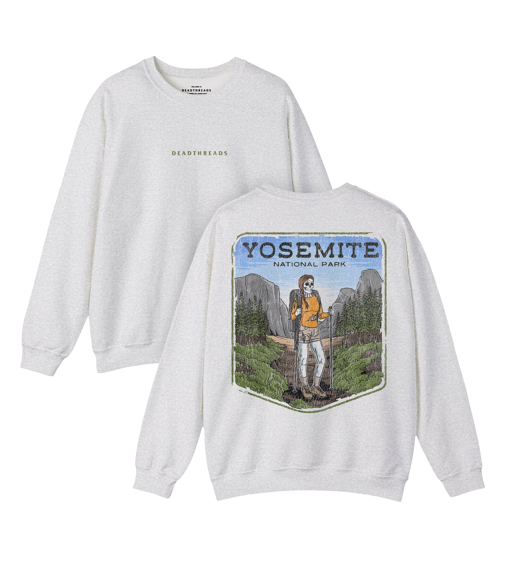 YOSEMITE NATIONAL PARK (FEMALE) - “DT ESSENTIAL" CREWNECK SWEATSHIRT – Sweatshirt – Dead Threads Apparel
