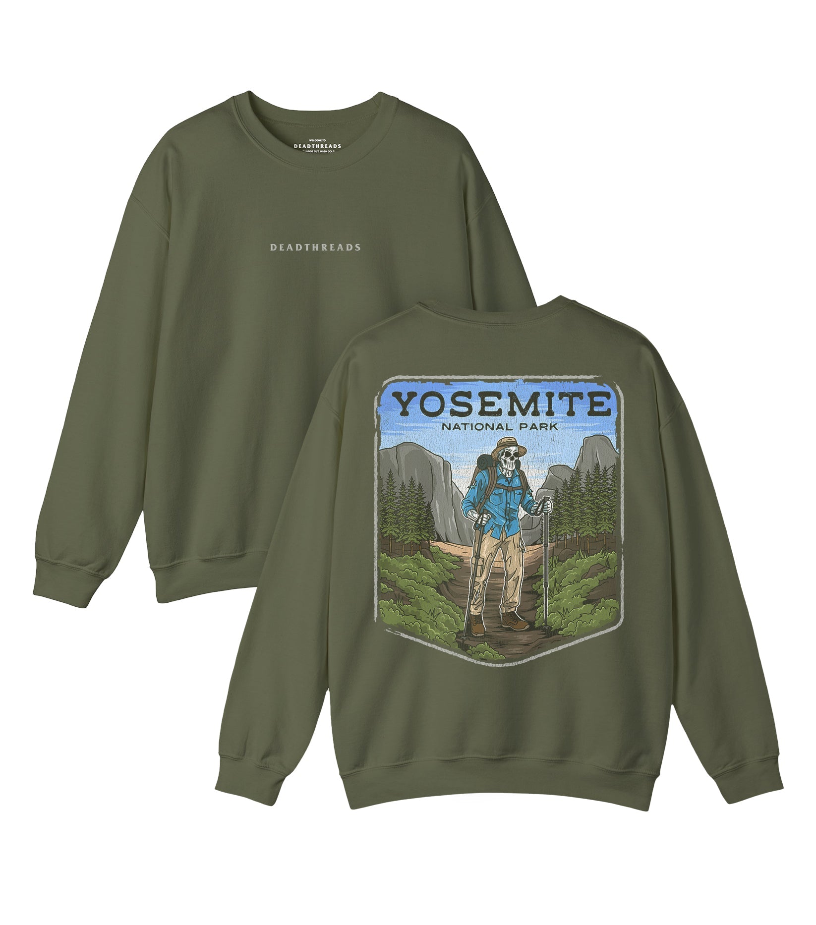 YOSEMITE NATIONAL PARK (MALE) - “DT ESSENTIAL" CREWNECK SWEATSHIRT – Sweatshirt – Dead Threads Apparel