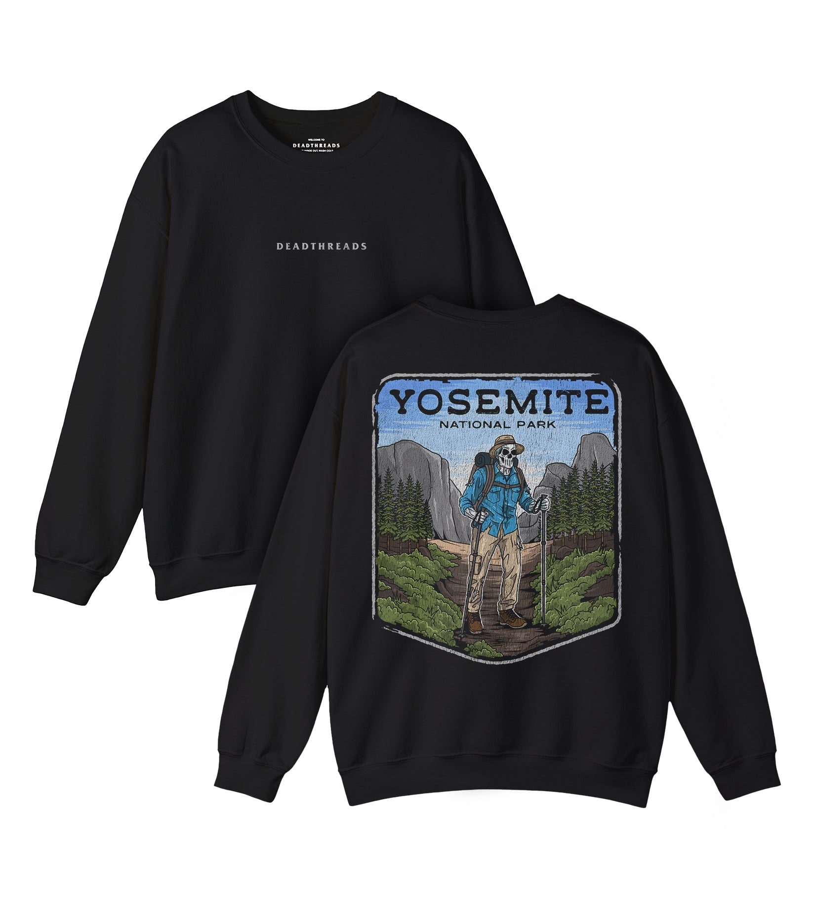 YOSEMITE NATIONAL PARK (MALE) - “DT ESSENTIAL" CREWNECK SWEATSHIRT – Sweatshirt – Dead Threads Apparel