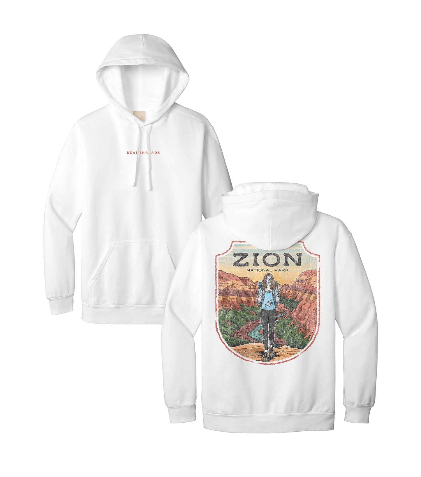ZION NATIONAL PARK (FEMALE) - “DT ESSENTIAL" HOODIE – Hoodie – Dead Threads Apparel
