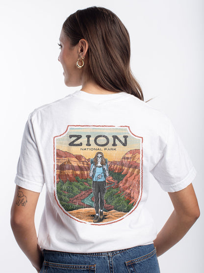 ZION NATIONAL PARK (FEMALE) - “DT ESSENTIAL" PREMIUM T - SHIRT – T-Shirt – Dead Threads Apparel