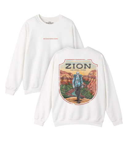 ZION NATIONAL PARK (MALE) - “DT ESSENTIAL" CREWNECK SWEATSHIRT – Sweatshirt – Dead Threads Apparel